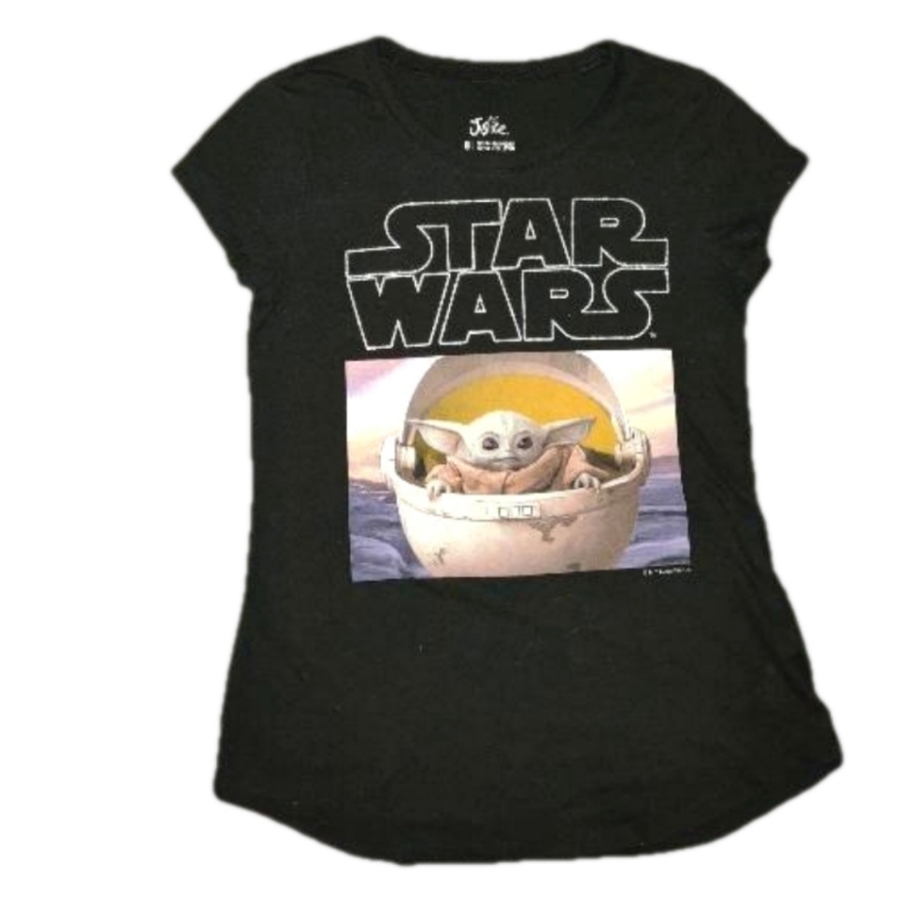 5/$25 Justice Baby Yoda T-shirt, Size 8